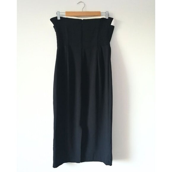Amanda Uprichard x Revolve Kerry Midi Dress Black Size Large - Picture 5 of 8